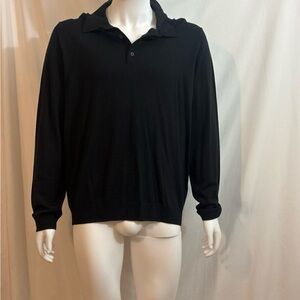Nordstrom Black Long Sleeve Polo